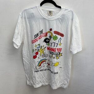 White Graphic Tee - Goodluck Club